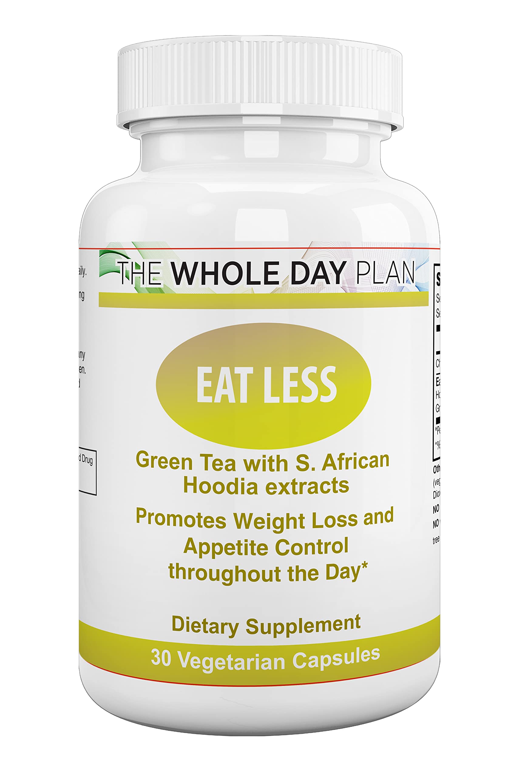 The WHOLE DAY Plan EAT LESS bottle for daily appetite control.