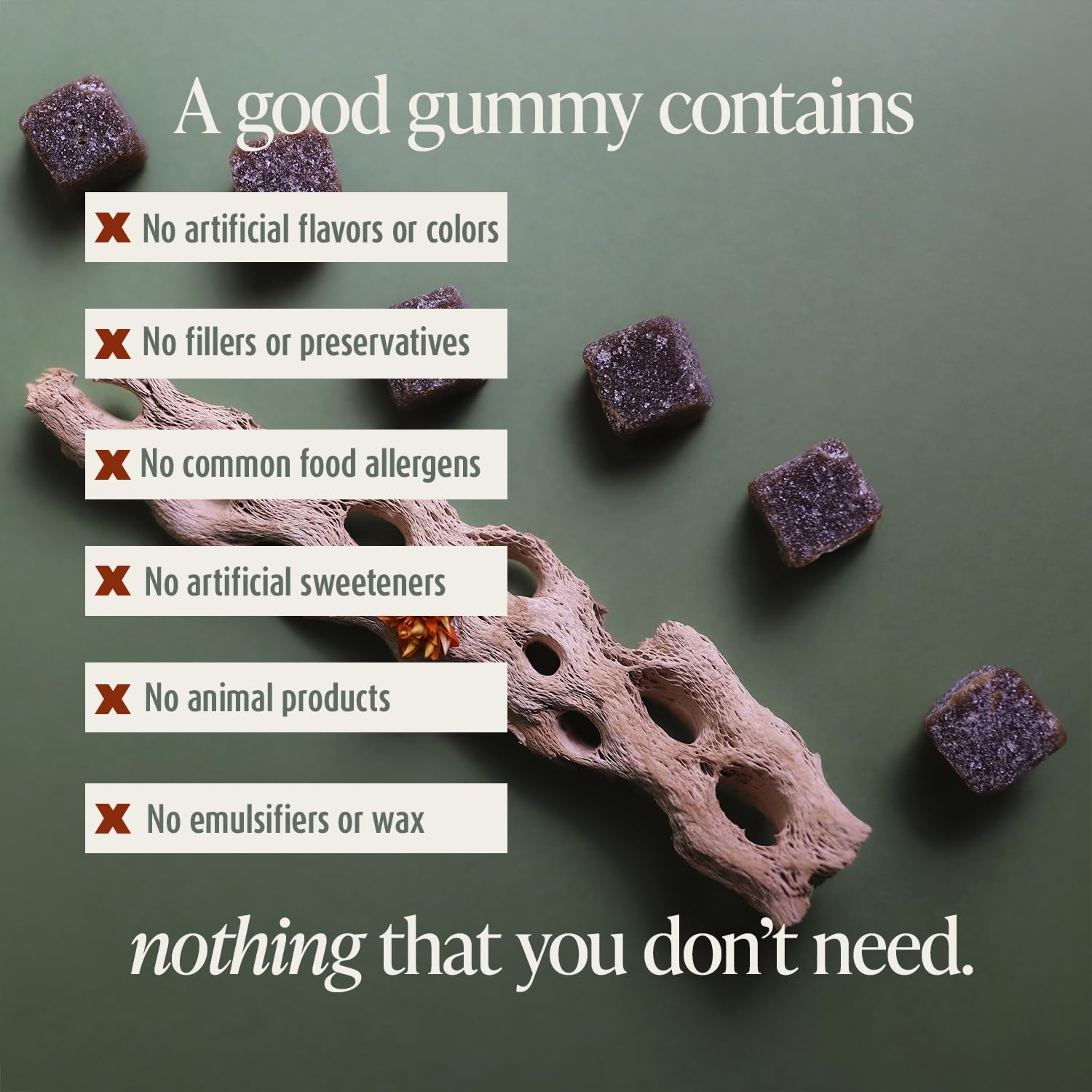 The Whole Difference Adrift Calm Gummies pack highlights vegan, clean ingredients.