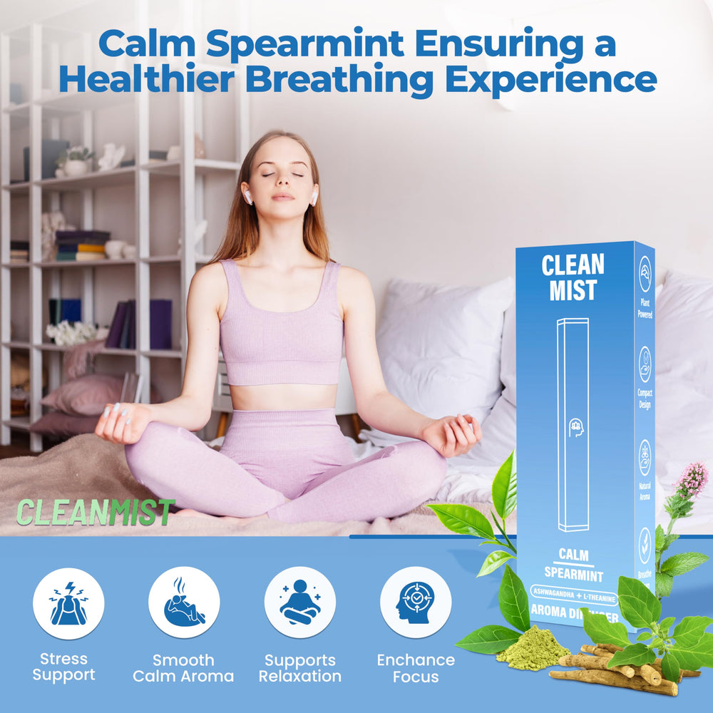 TheCleanMist diffuser pen featuring green tea extracts for relaxed focus.