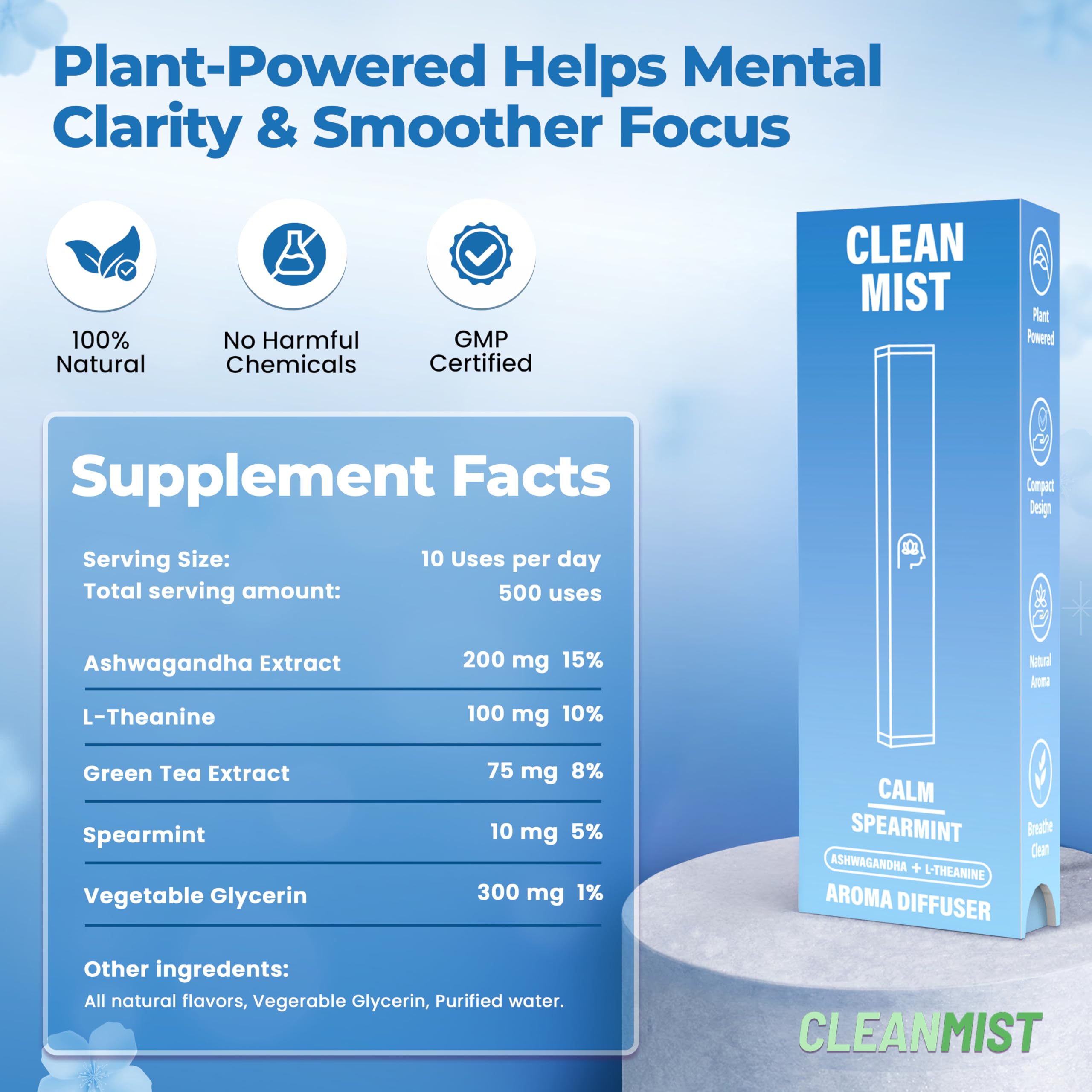 TheCleanMist diffuser pen pocket-friendly design for quick aromatherapy anywhere.