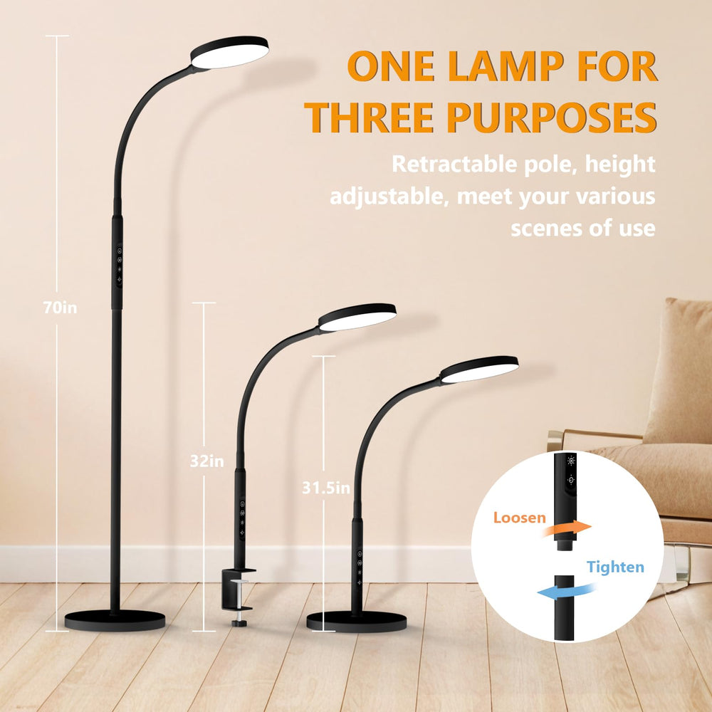 TheDeco lamp energy-saving LED design reduces power use while protecting eyes.