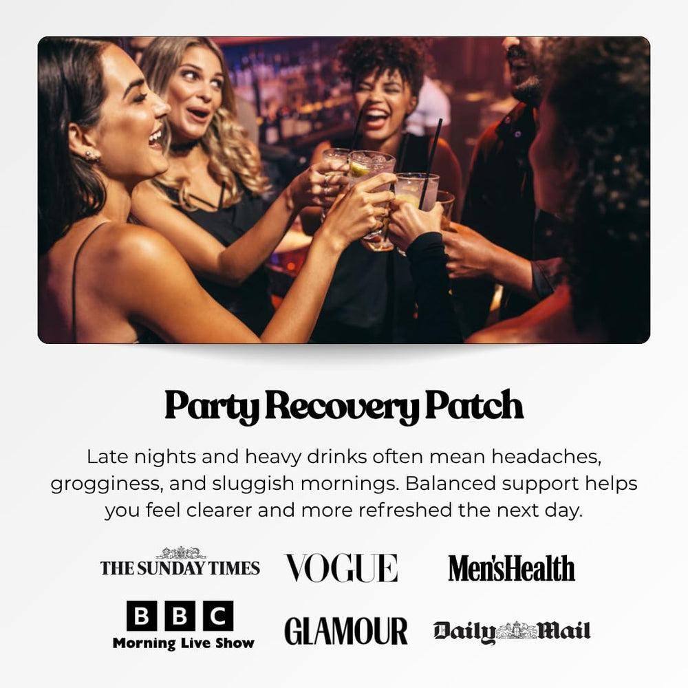 The Patch Collection Night Out Patch on hands demonstrates portable, on-the-go wear.