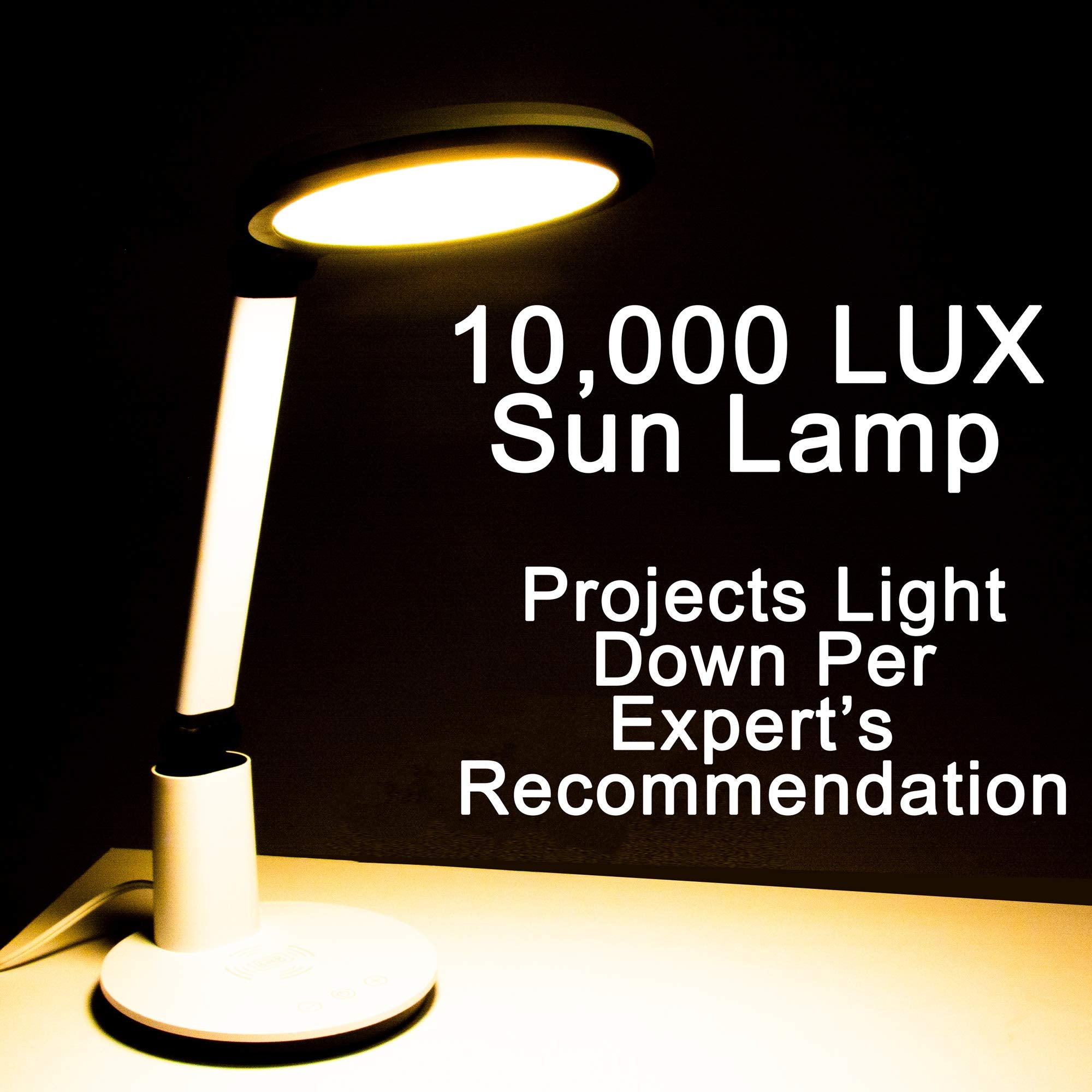 Theralite Halo delivers 10,000 lux brightness for energy and mood support.