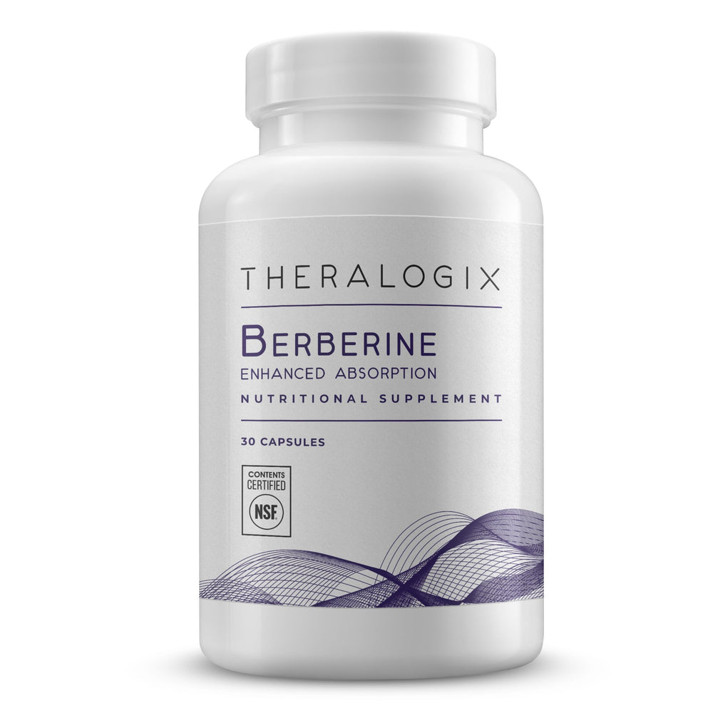 Theralogix Berberine Enhanced Absorption bottle front image highlighting metabolism support