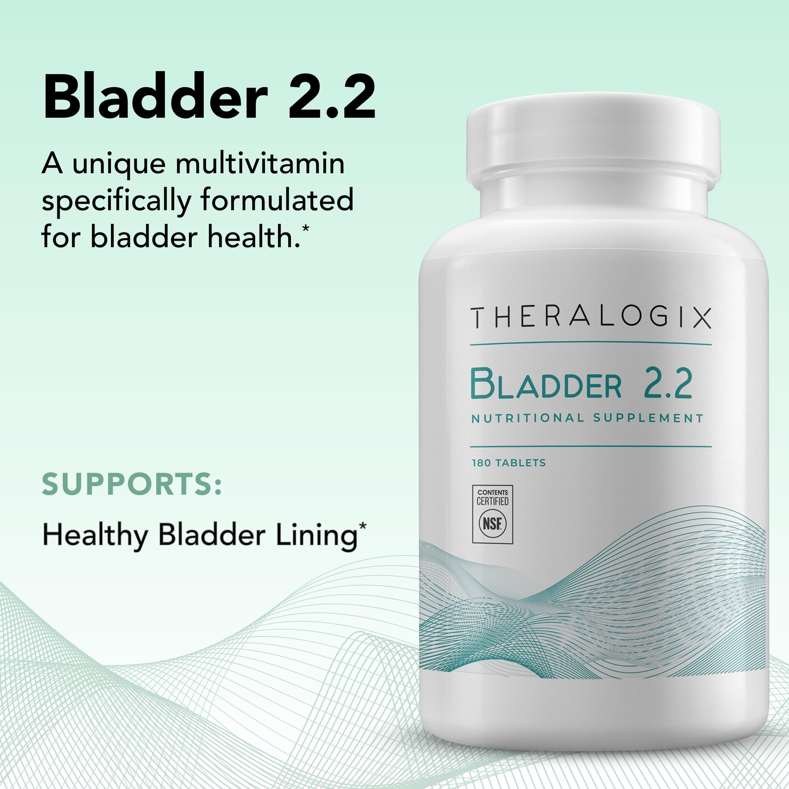 Theralogix Bladder 2.2 NSF certification logo signals quality for daily use