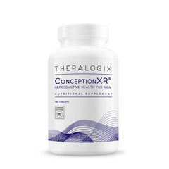 Theralogix ConceptionXR bottle front showing daily male fertility support for family planning