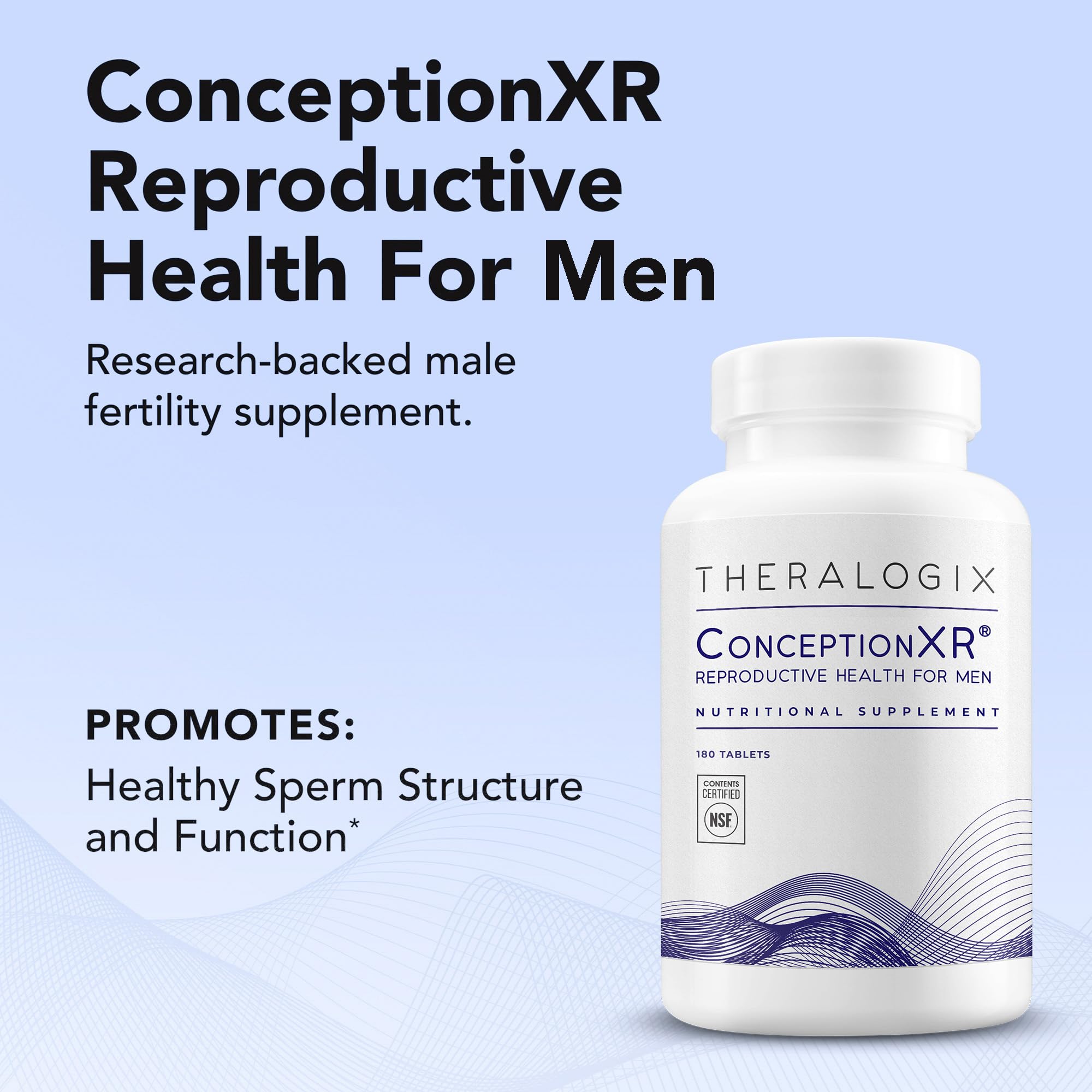 Theralogix ConceptionXR bottle pour demonstrating easy daily capsule intake