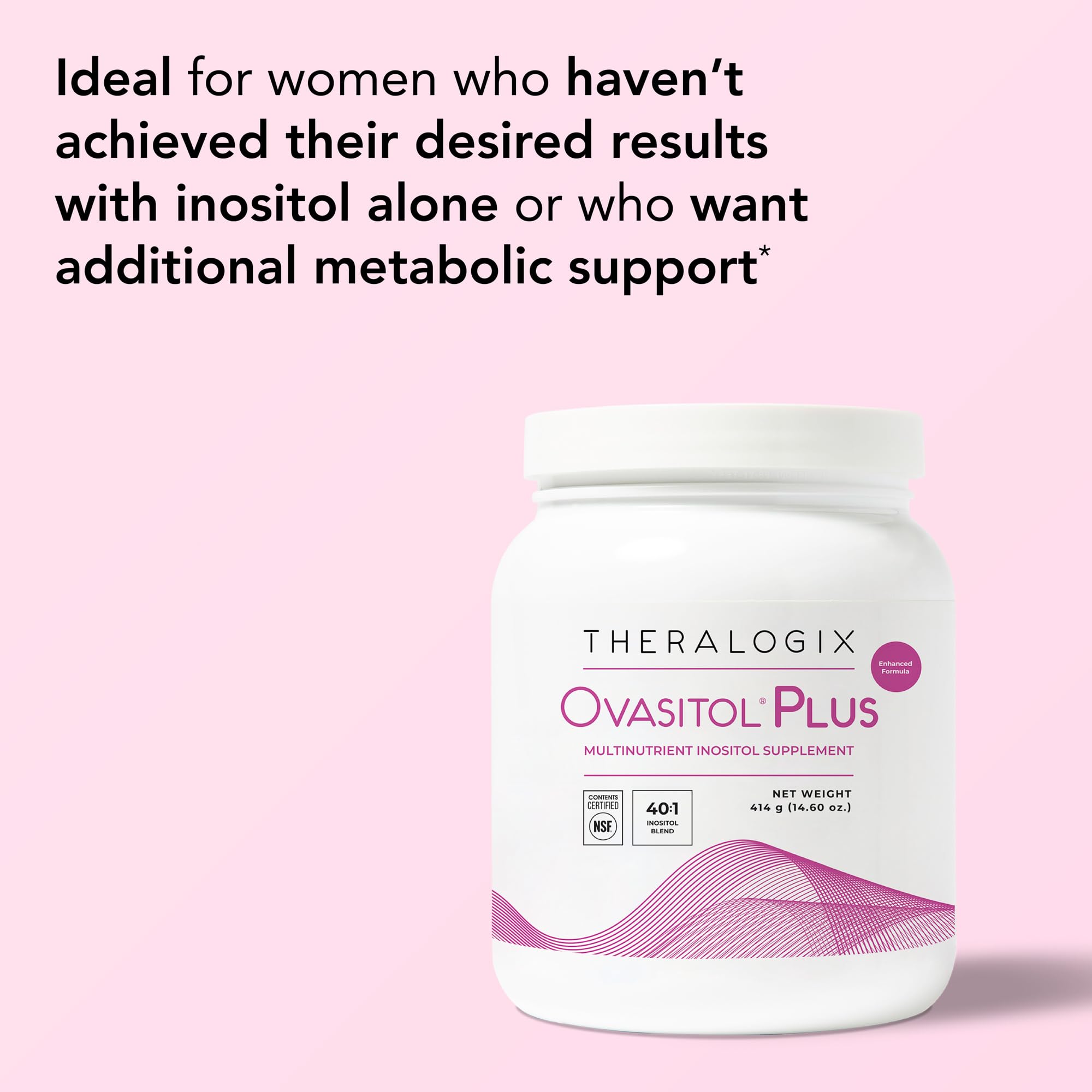 Theralogix Ovasitol Plus NSF-certified purity seal signals quality and safety