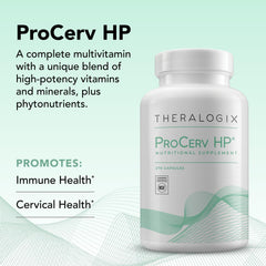 Theralogix ProCerv HP packaging box shows NSF certification and quality promise