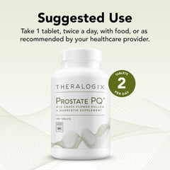 Closeup of Theralogix Prostate PQ tablets for daily use.
