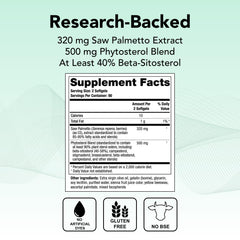 Theralogix Prostate SR softgels arranged in bottle for daily use.
