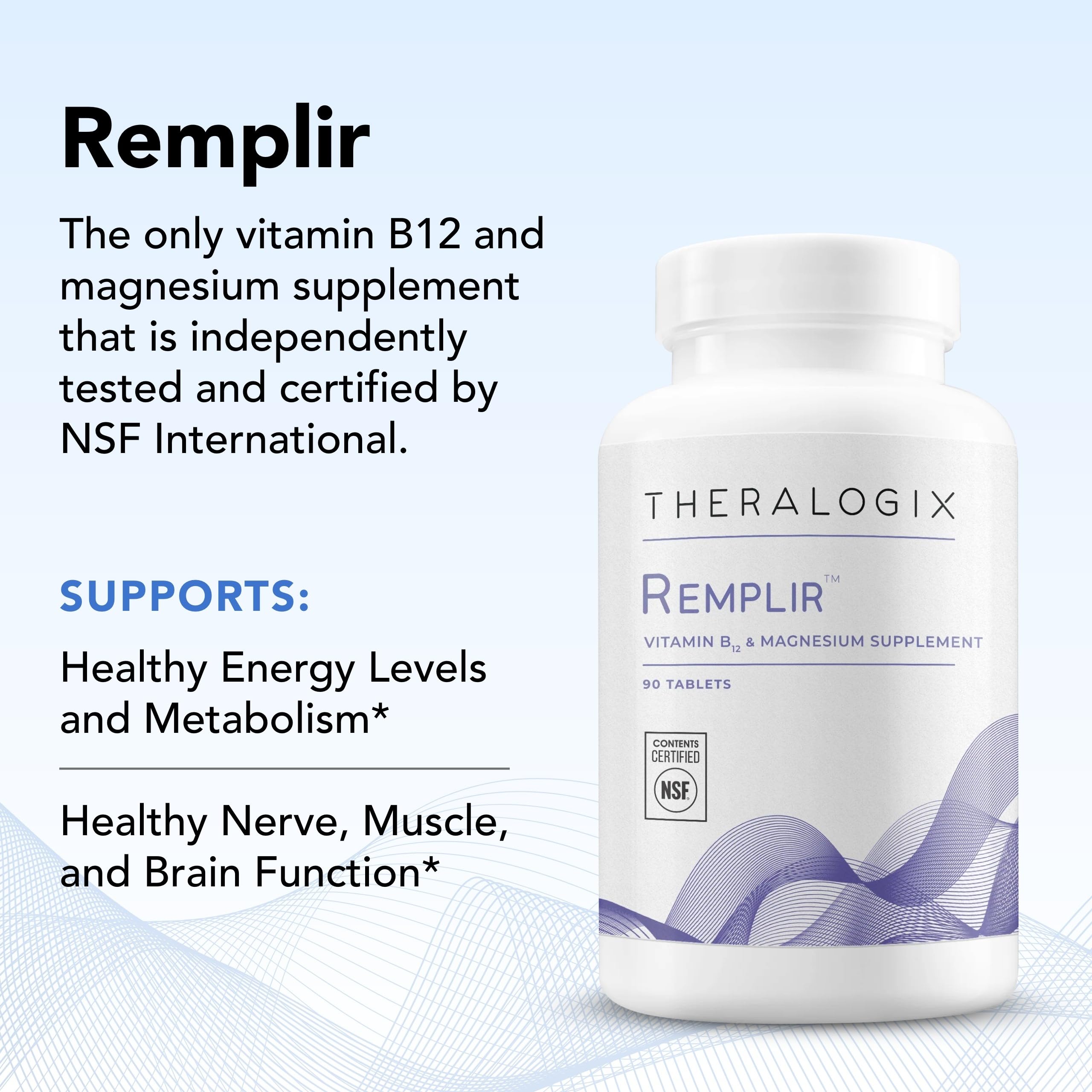 Theralogix Remplir packaging and bottle illustrating a complete 90-day supply.