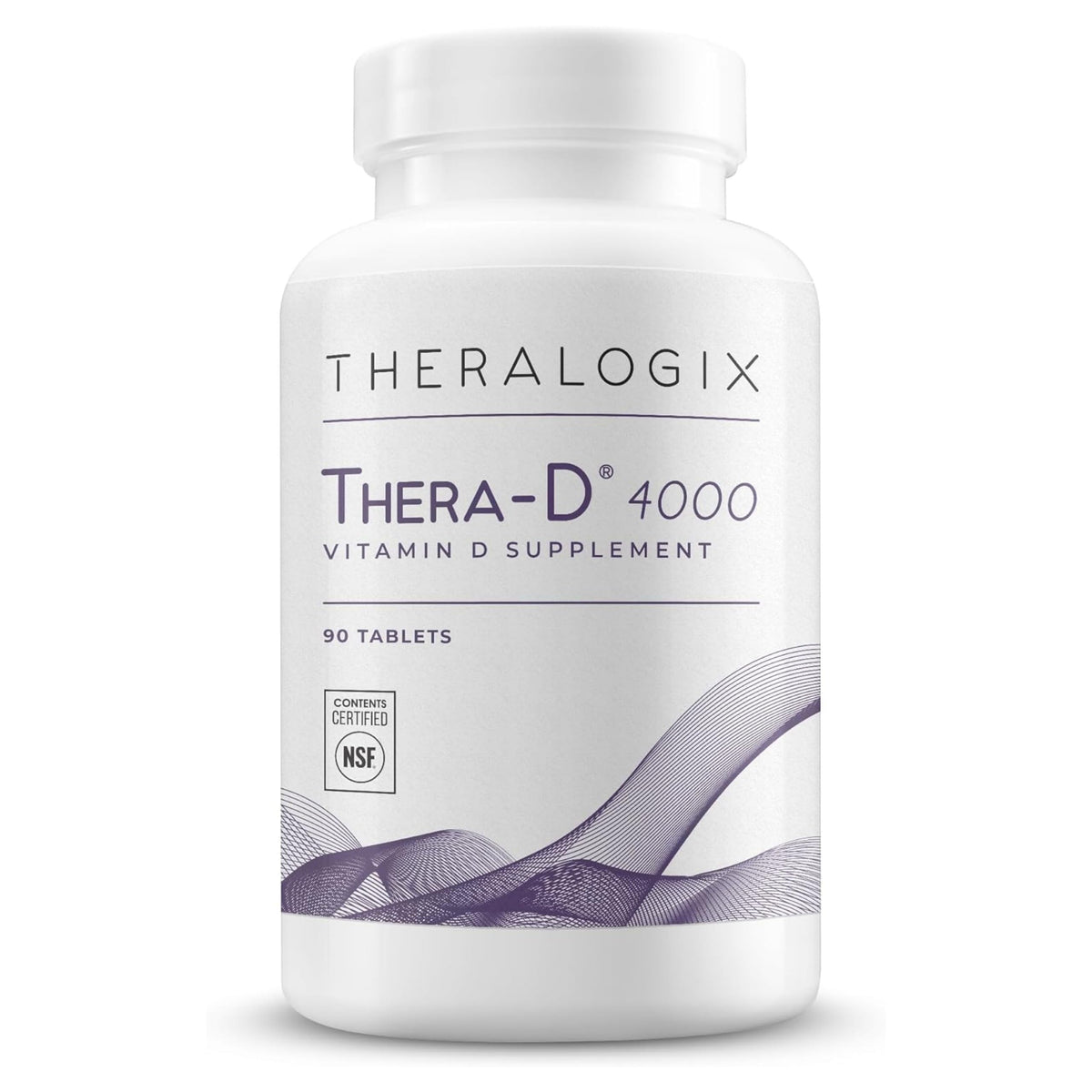 Theralogix Thera-D 4000 bottle with vitamin D3 for daily bone and immune support