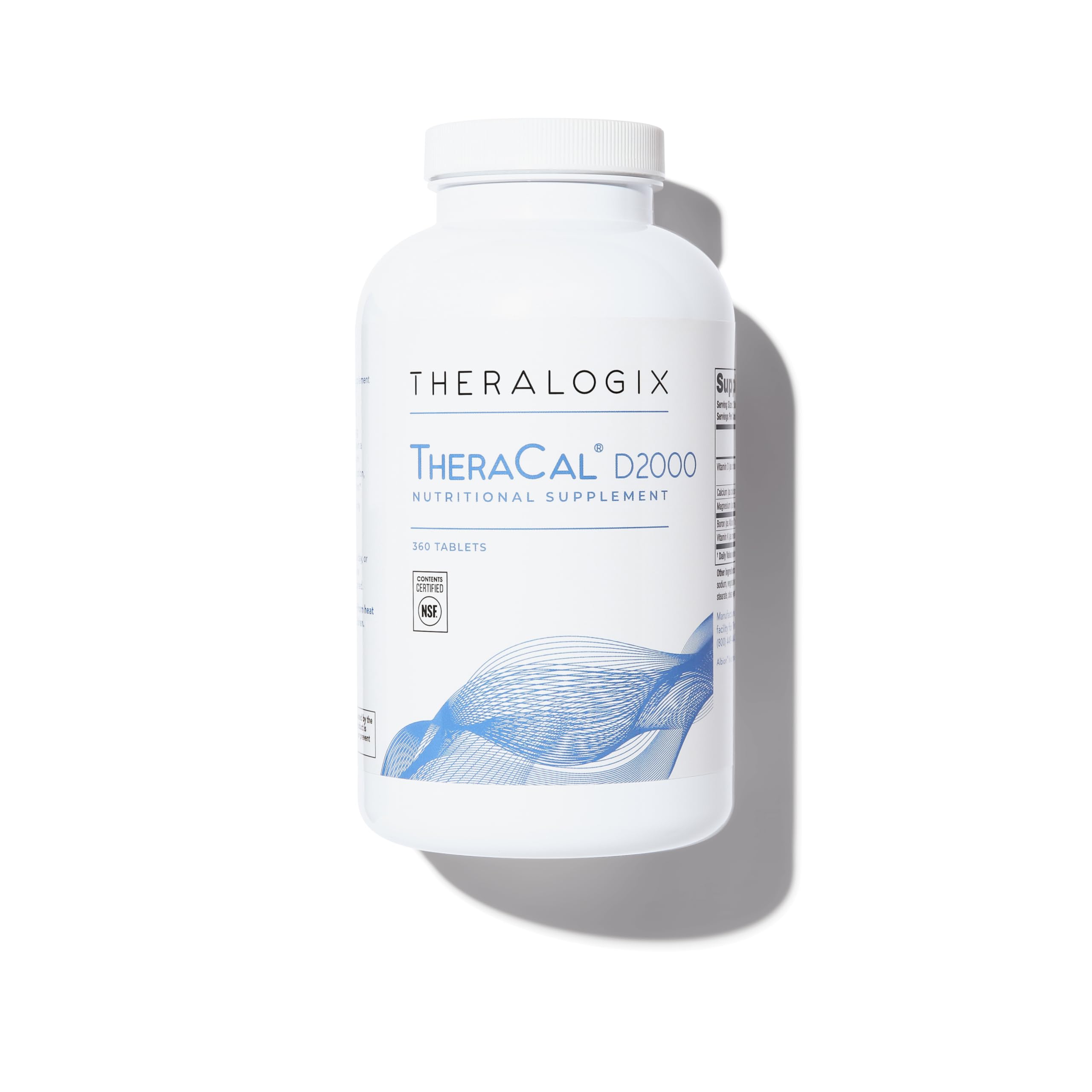 Theralogix TheraCal D2000 dosage information on bottle