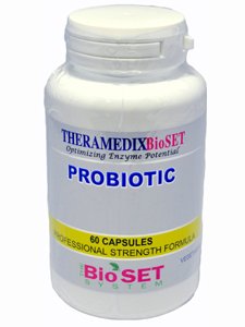 Theramedix Probiotic 60 VegCaps bottle ready for daily digestive support.