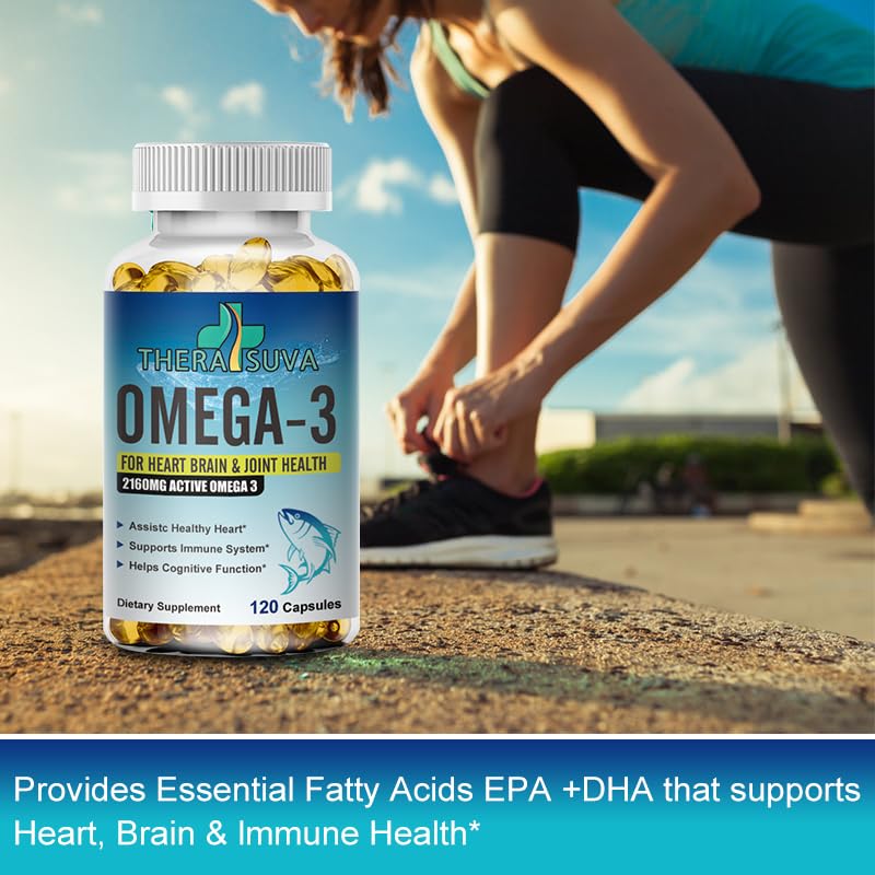 TheraSuva Omega-3 label close-up shows purity and quality.