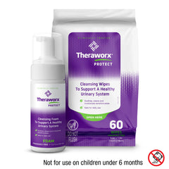 Close-up of Theraworx U-Pak wipe texture showing soft, comfortable use.