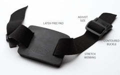 Ohm Activator with contoured buckle supports easy thigh fit during sessions.