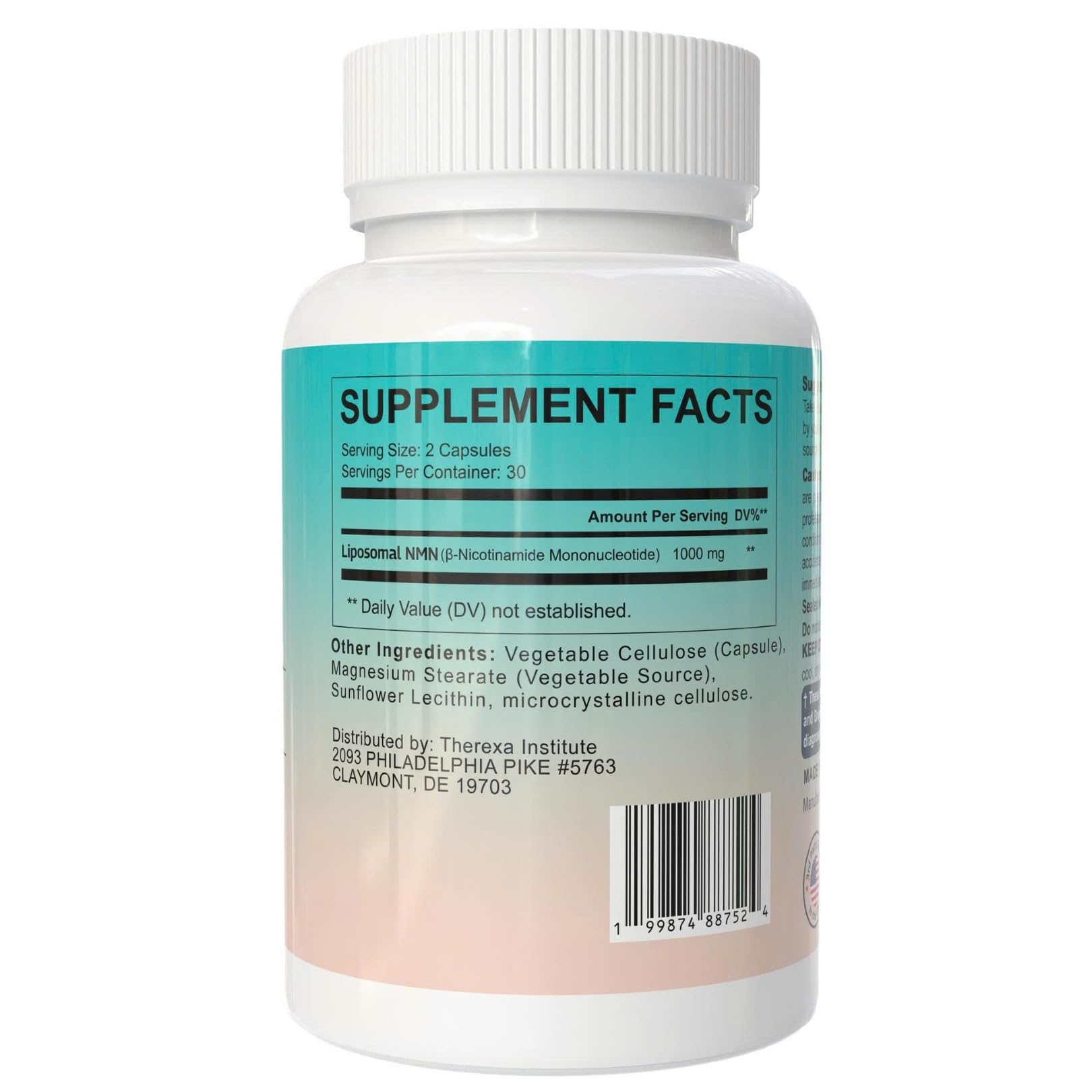 Therexa NMN liposomal matrix visualization emphasizes enhanced absorption potential.