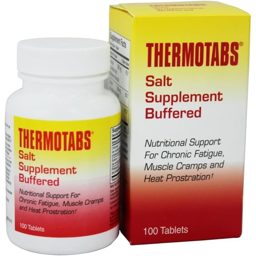 Thermotabs buffered tablets bottle—convenient daily salt supplement for routine use