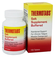 Thermotabs salt supplement pack front view for athletic use and stamina