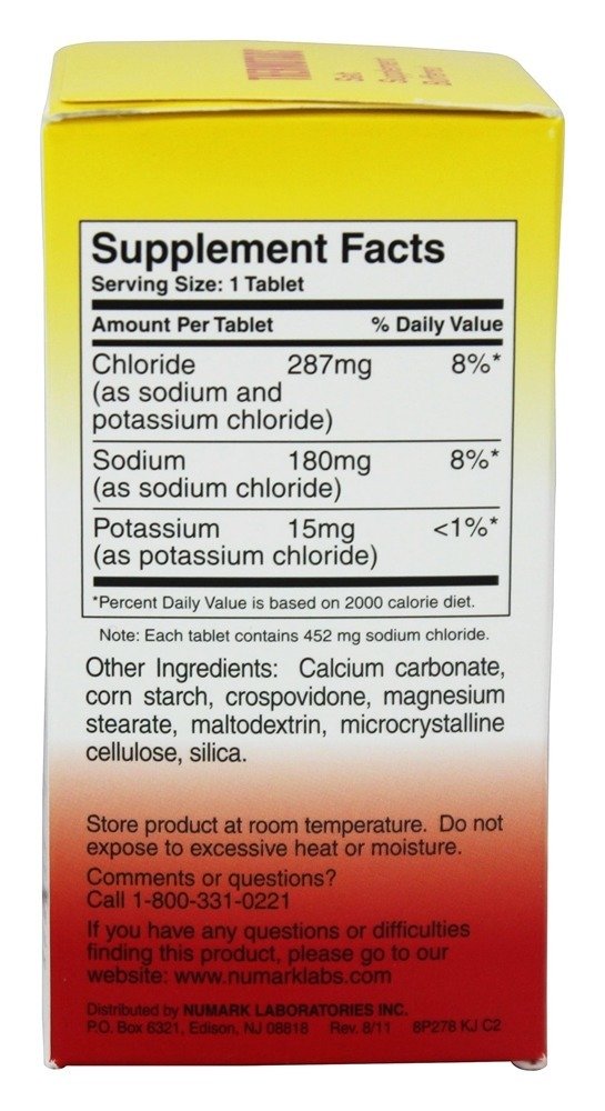 Thermotabs tablet close-up with nutrition label for daily mineral support
