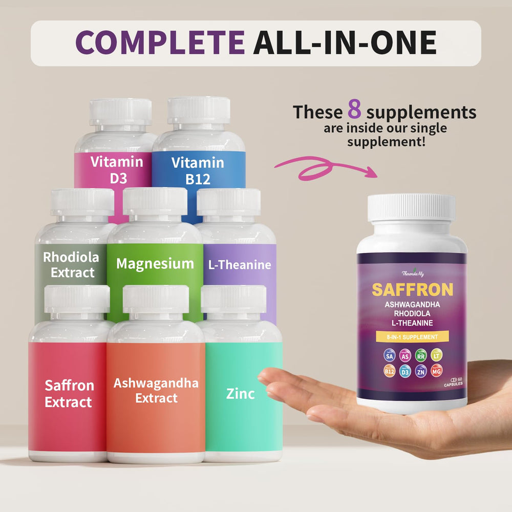 Theronika Aly pure saffron extract 88.5 mg capsules support daily vitality