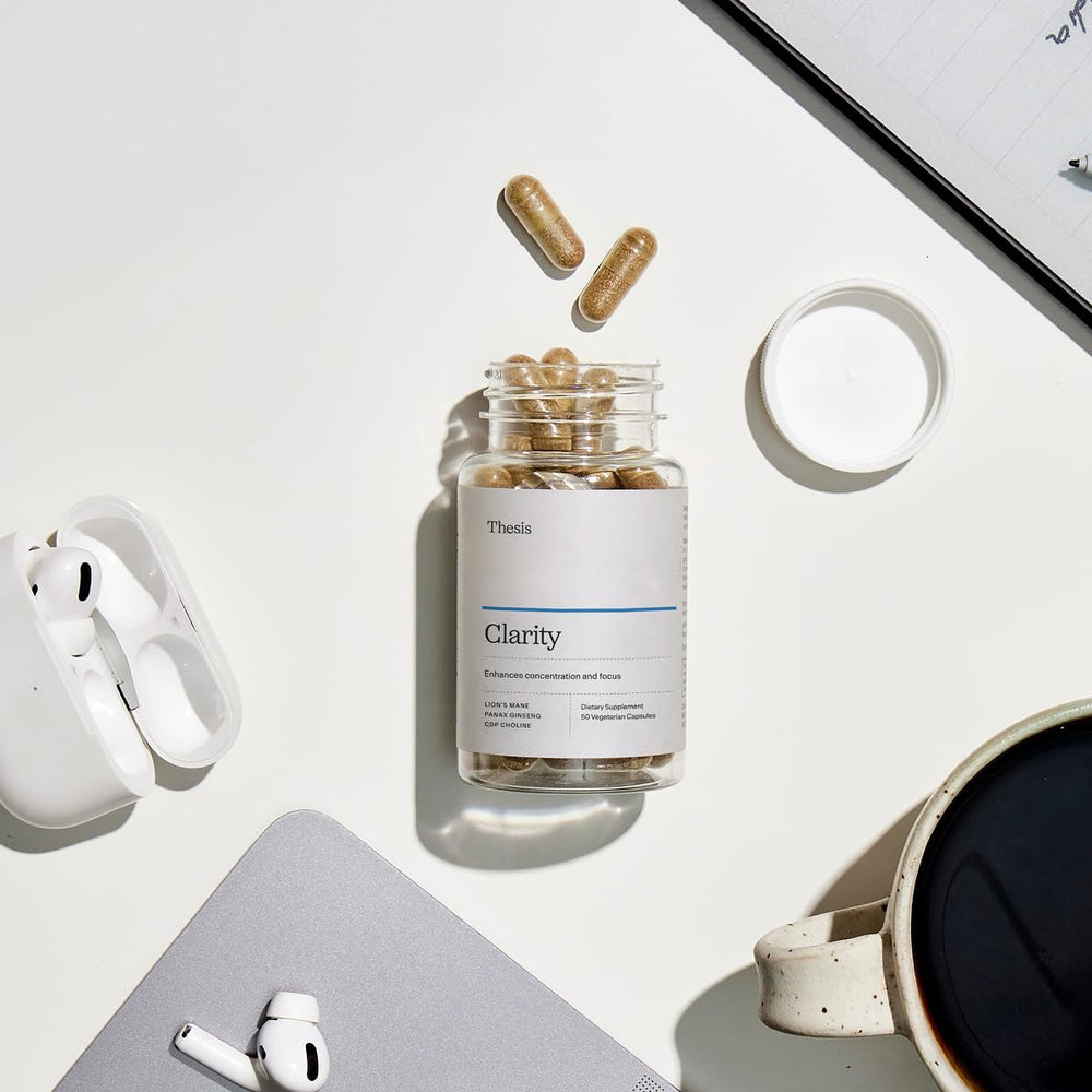 Thesis Clarity ingredient blend close-up highlighting brain-supporting nutrients
