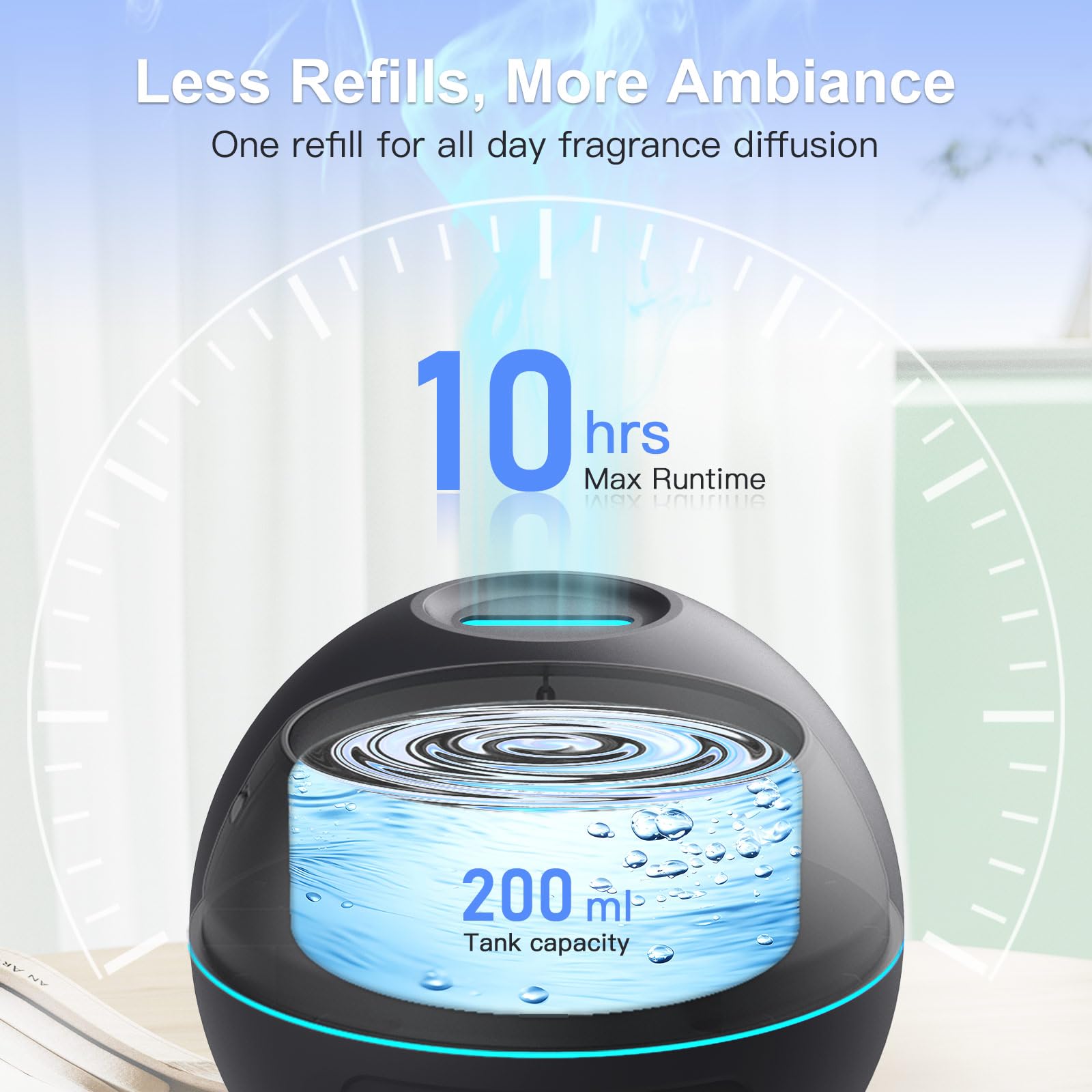 THIMONES 200ml diffuser front view ideal for compact spaces