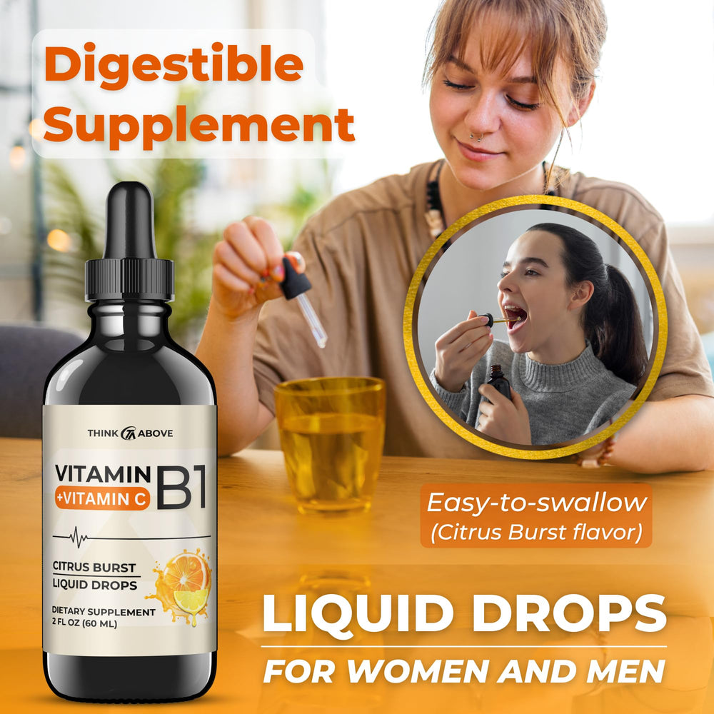Think Above liquid drops with a simple dropper cap for convenient daily dosing.