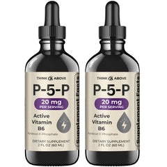 Think Above P5P Liquid Drops bottle shown for precise, flexible dosing.