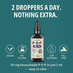 Think Above P5P Liquid Drops opaque glass bottle preserves freshness and potency.