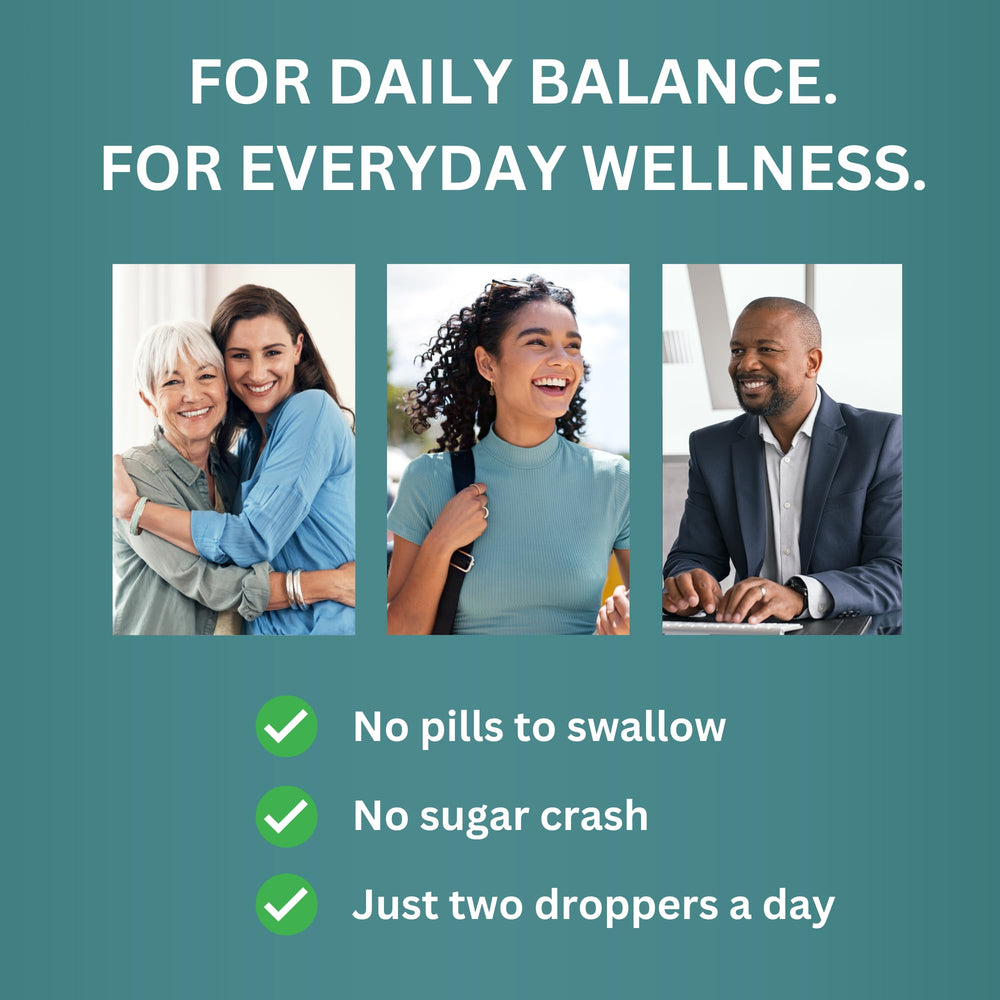 Think Above P5P Liquid Drops in routine context showing easy wellness integration.