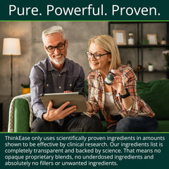 ThinkEase ingredients visual highlighting six groups and key nutrients.