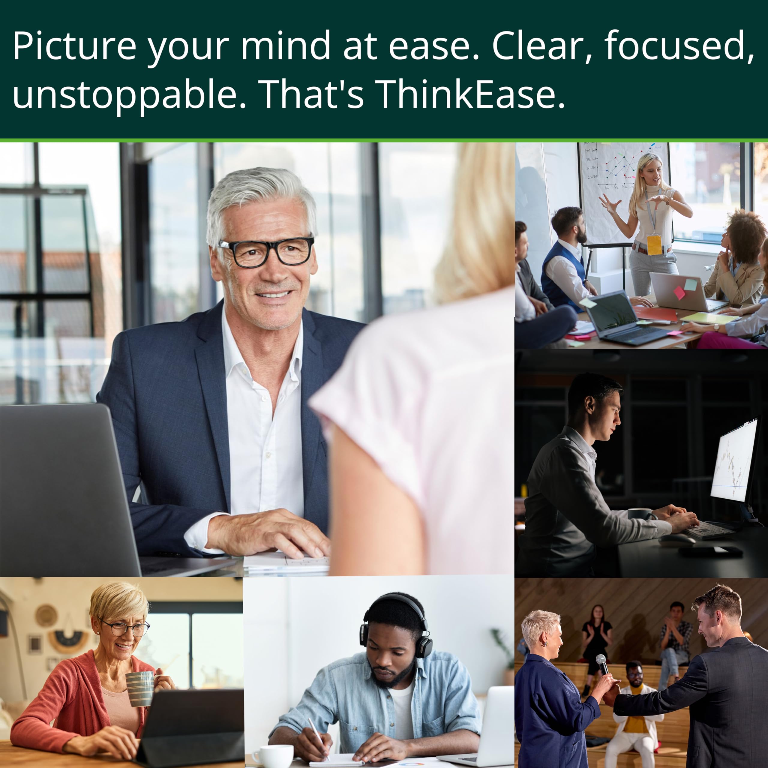 ThinkEase packaging with notebook, ideal for study sessions.