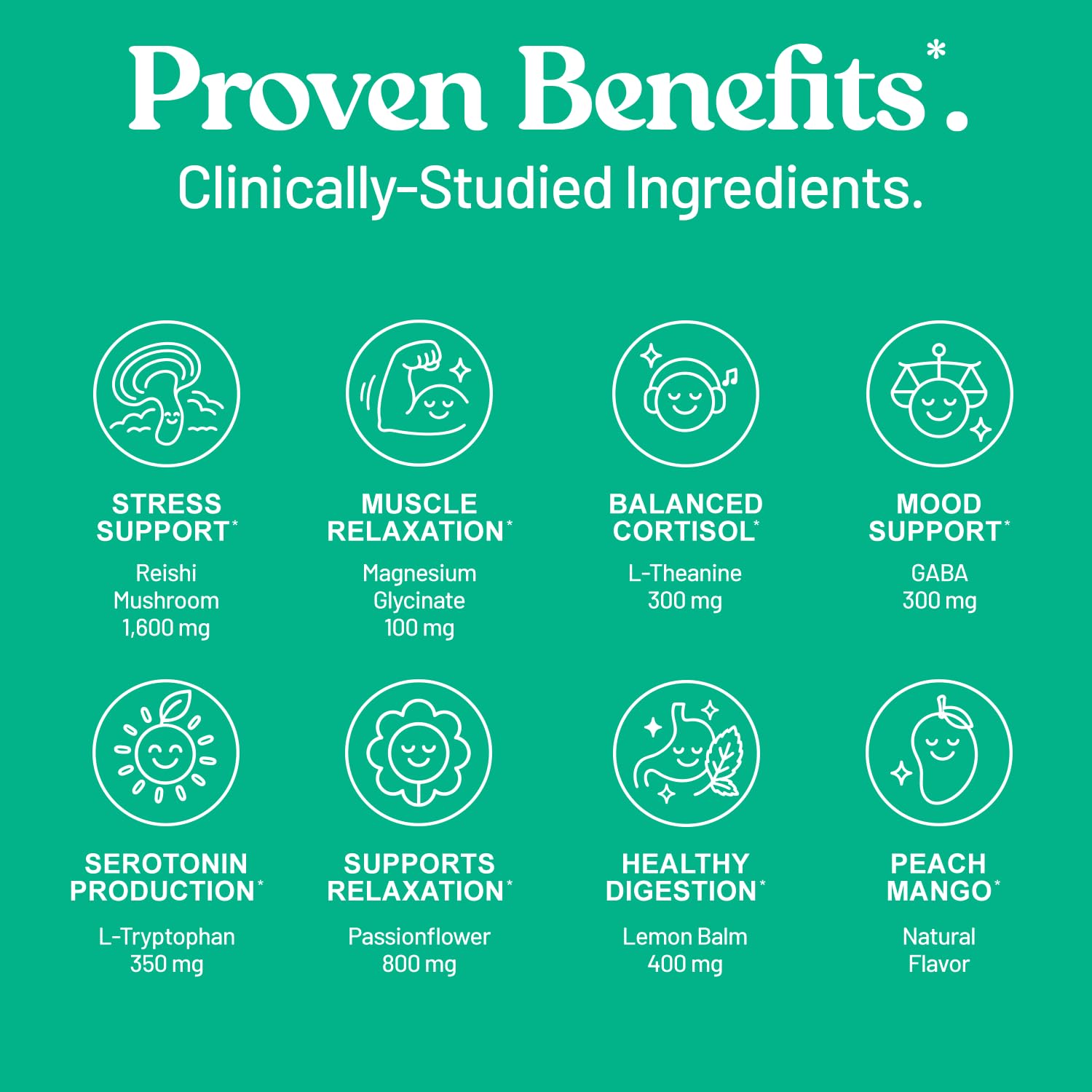 Third Nature Calming Drink label close-up highlights ingredients and benefits.