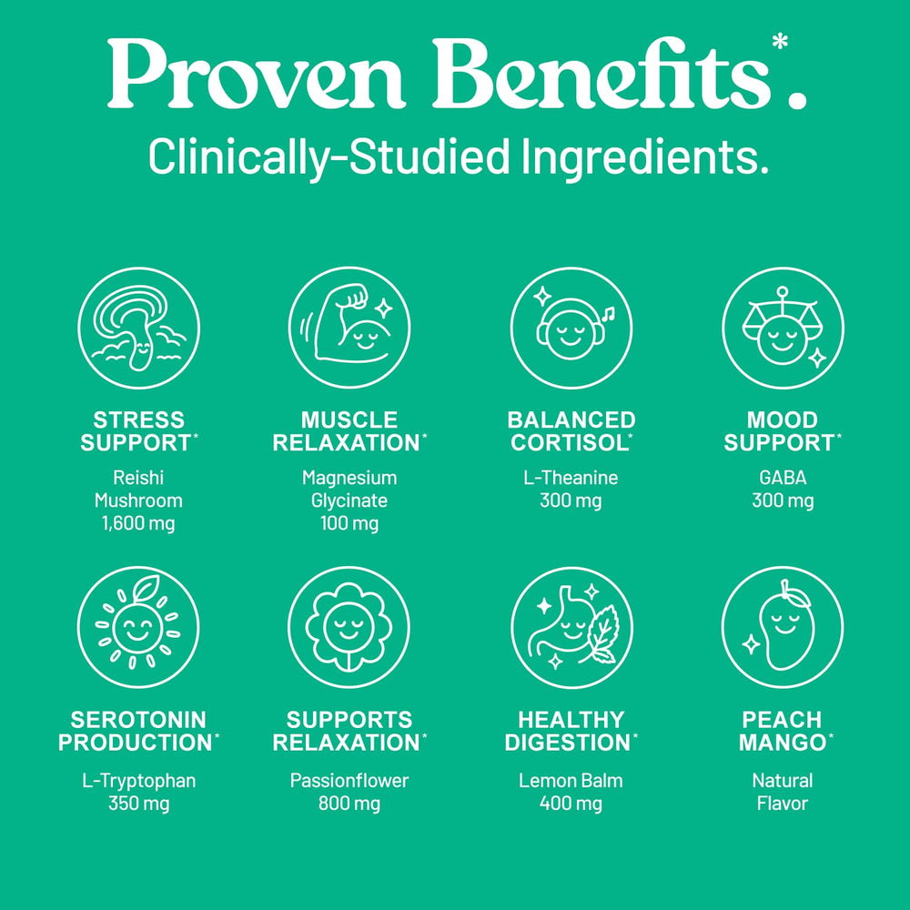 Third Nature Calming Drink label close-up highlights ingredients and benefits.
