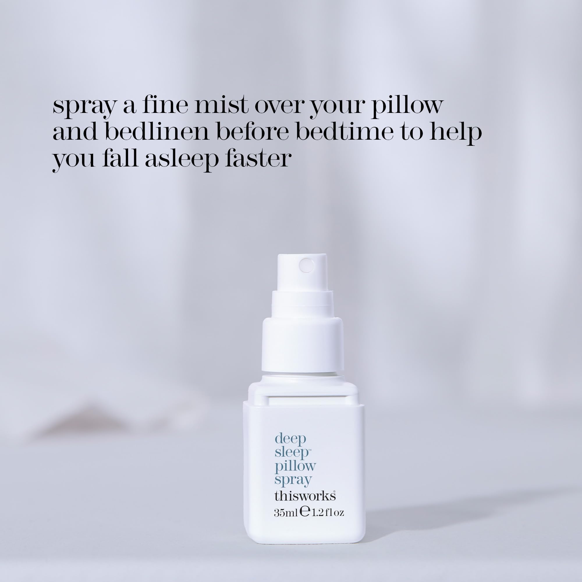 THISWORKS pillow spray on bed linen ready for restful night