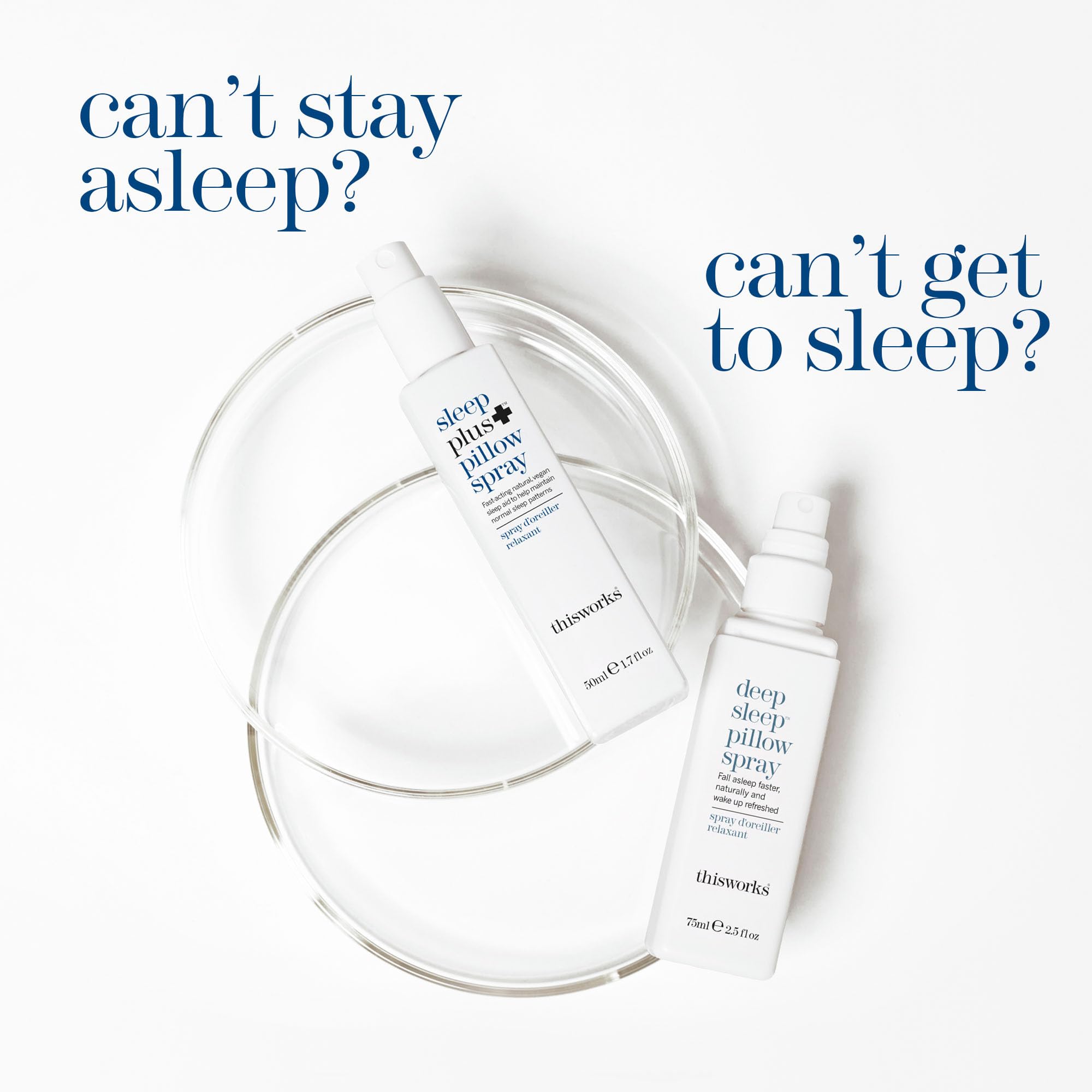 THISWORKS Deep Sleep Pillow Spray ingredients label highlights natural essential oils.