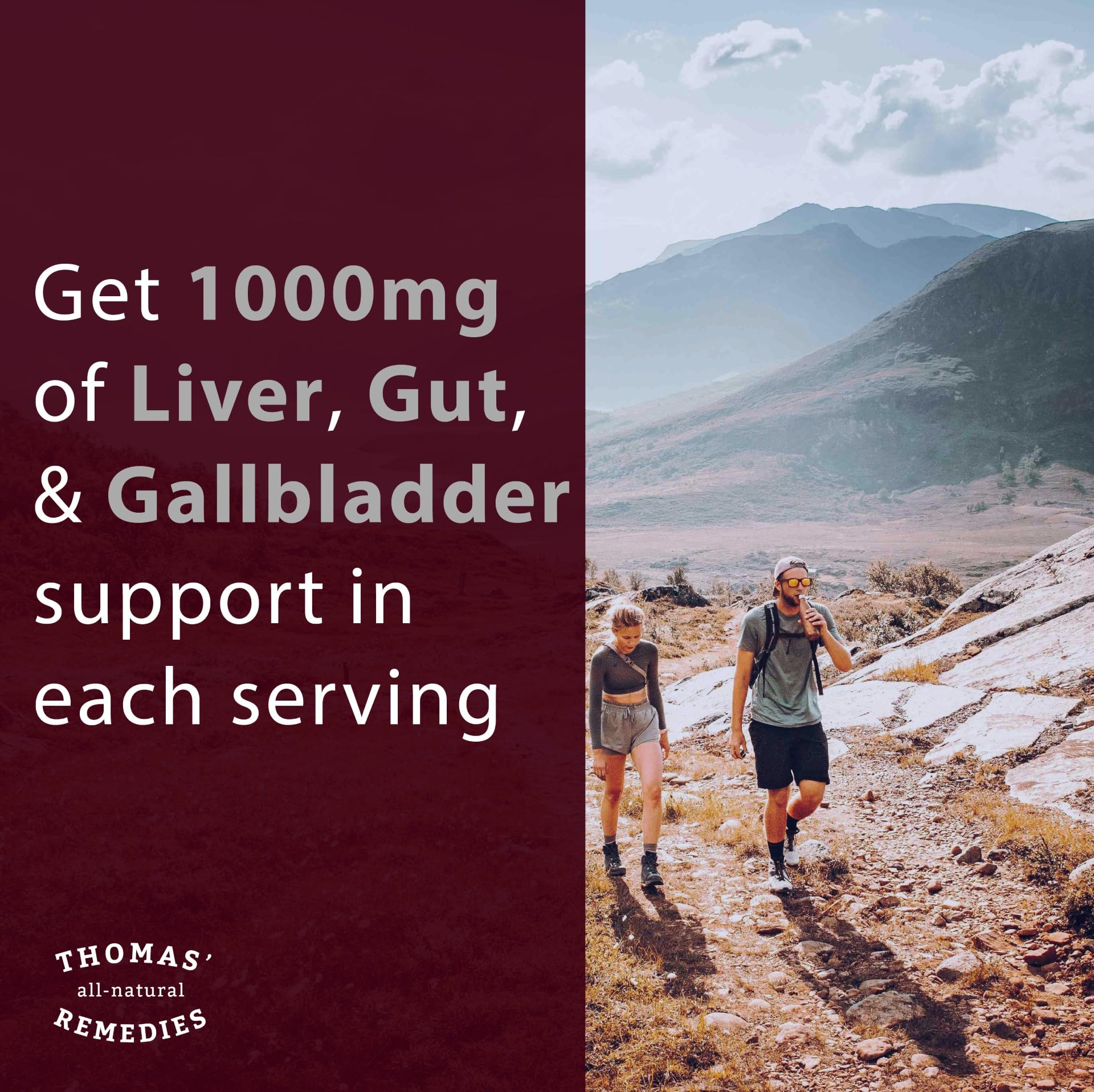 Thomas' Tudca capsules pack shows vegan non GMO formulation