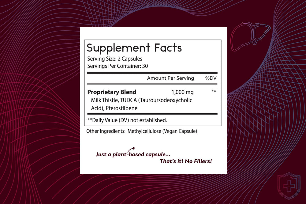 Thomas' Tudca label detail highlights no filler ingredients