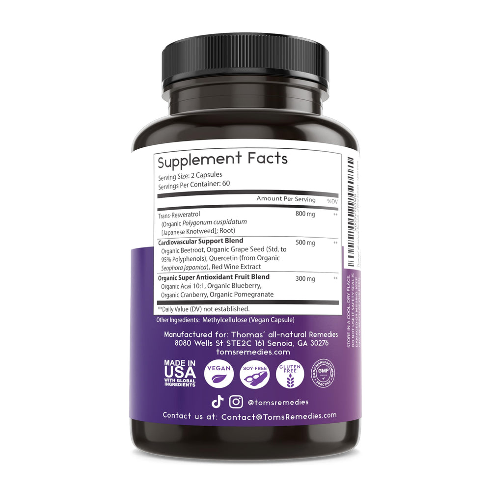 Thomas' all-natural Remedies vegetarian capsules pack for easy daily use.