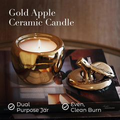 Thompson Ferrier soy-wax blend candle provides clean-burning ambiance.