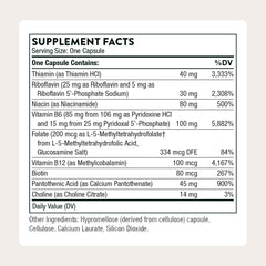 Capsules of Thorne B-Complex #6 showing eight B vitamins plus choline for daily energy support