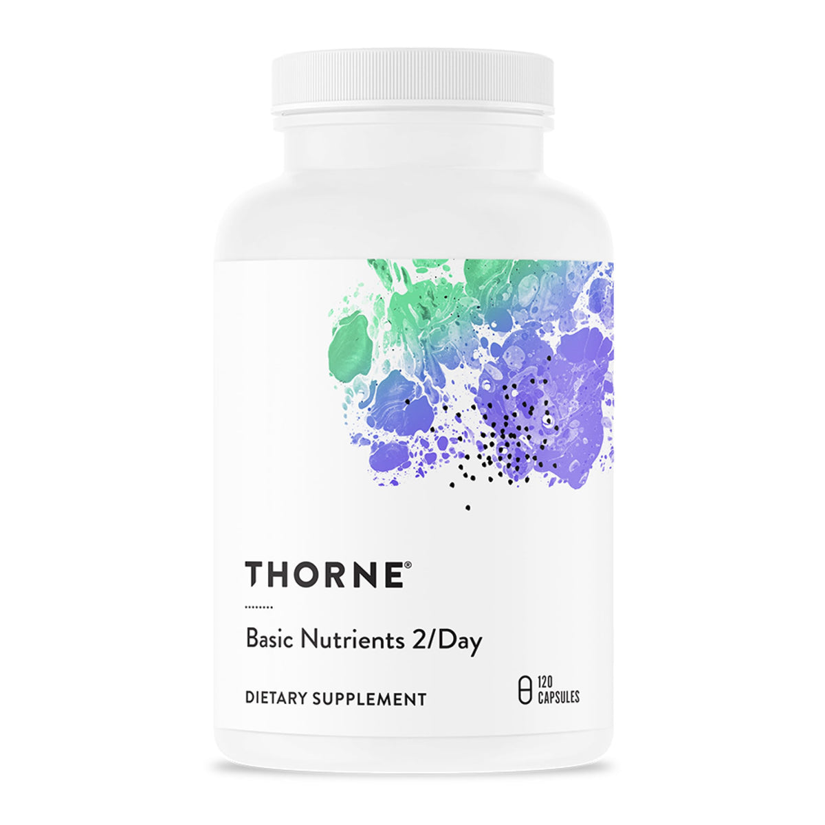 THORNE Basic Nutrients 2/Day bottle for daily wellness.