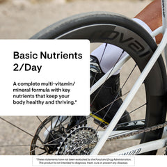 THORNE Basic Nutrients 2/Day label front highlights gluten-free, dairy-free, soy-free.