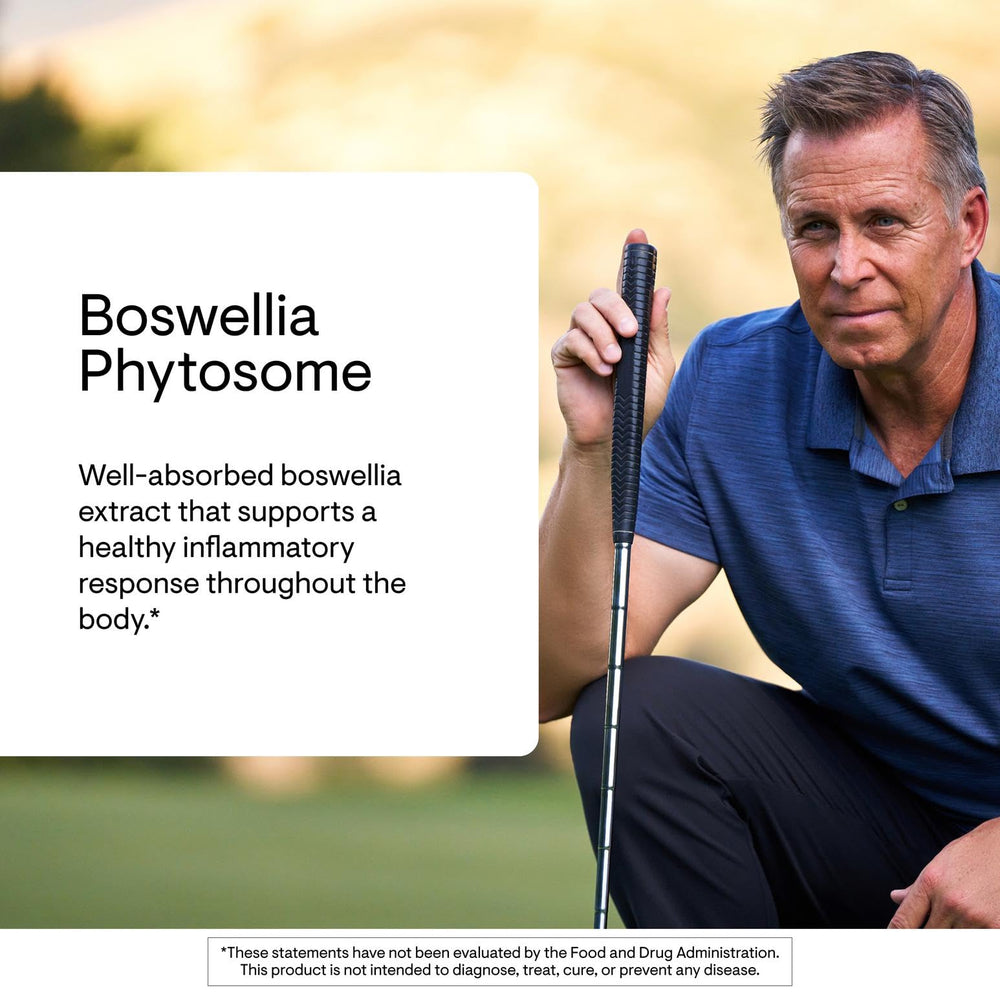 Pouring THORNE Boswellia Phytosome bottle for easy daily dosage.