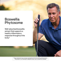 Pouring THORNE Boswellia Phytosome bottle for easy daily dosage.