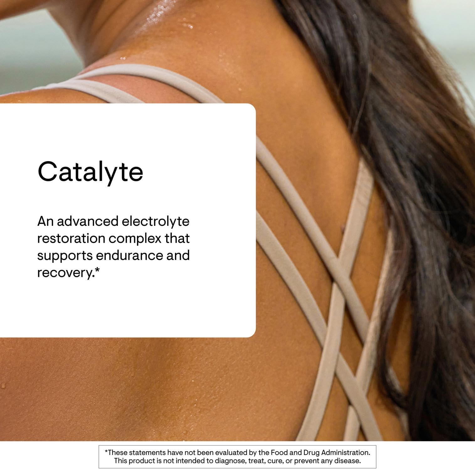 THORNE Catalyte label detail highlights minerals and no artificial sweeteners.