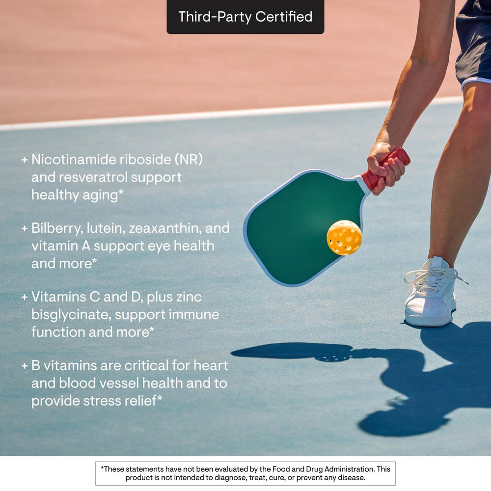 Certification seal confirms third-party testing and safety verification for Thorne.